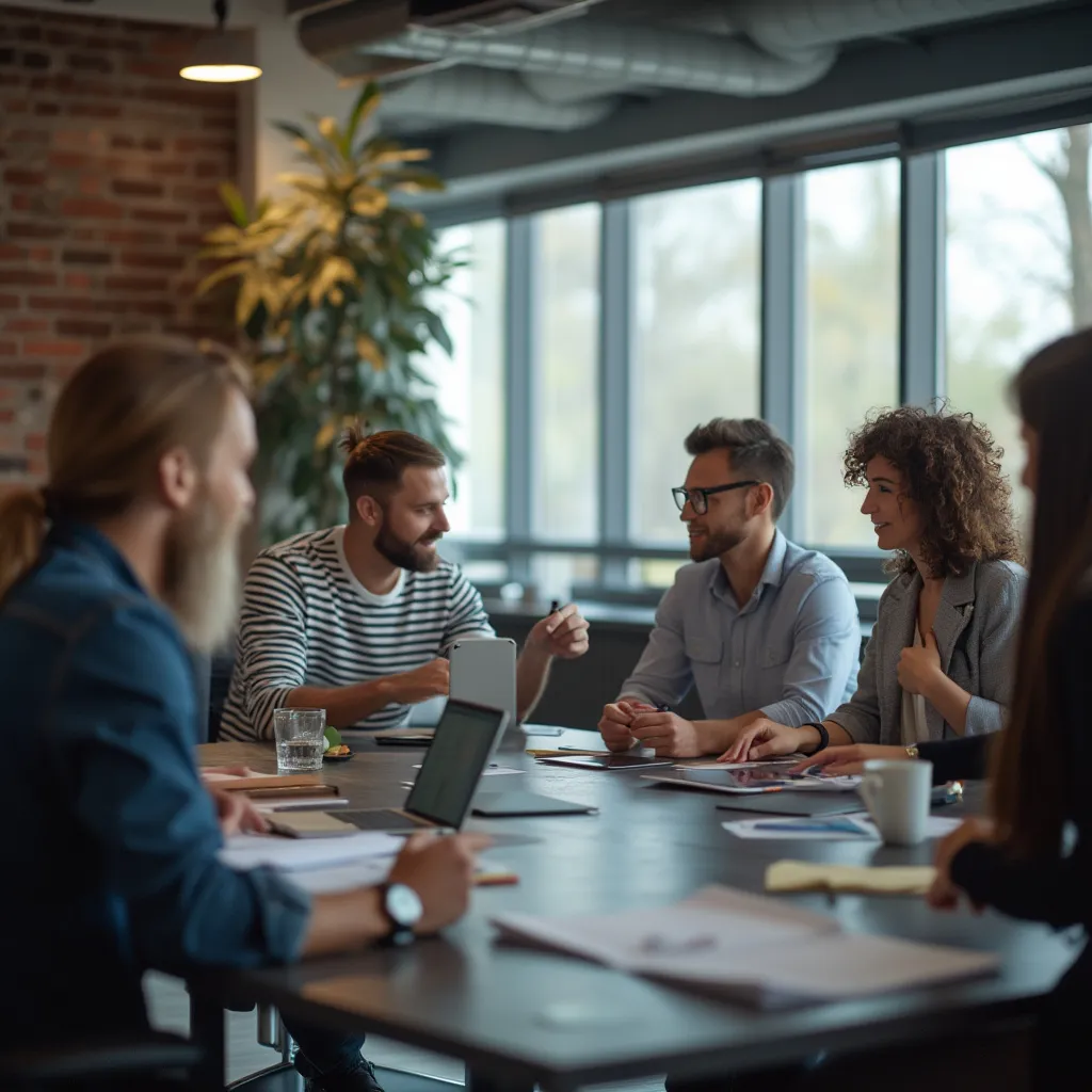 Équipe de formateurs en brainstorming